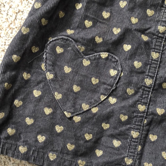 Corduroy heart print dress - Picture 2 of 4